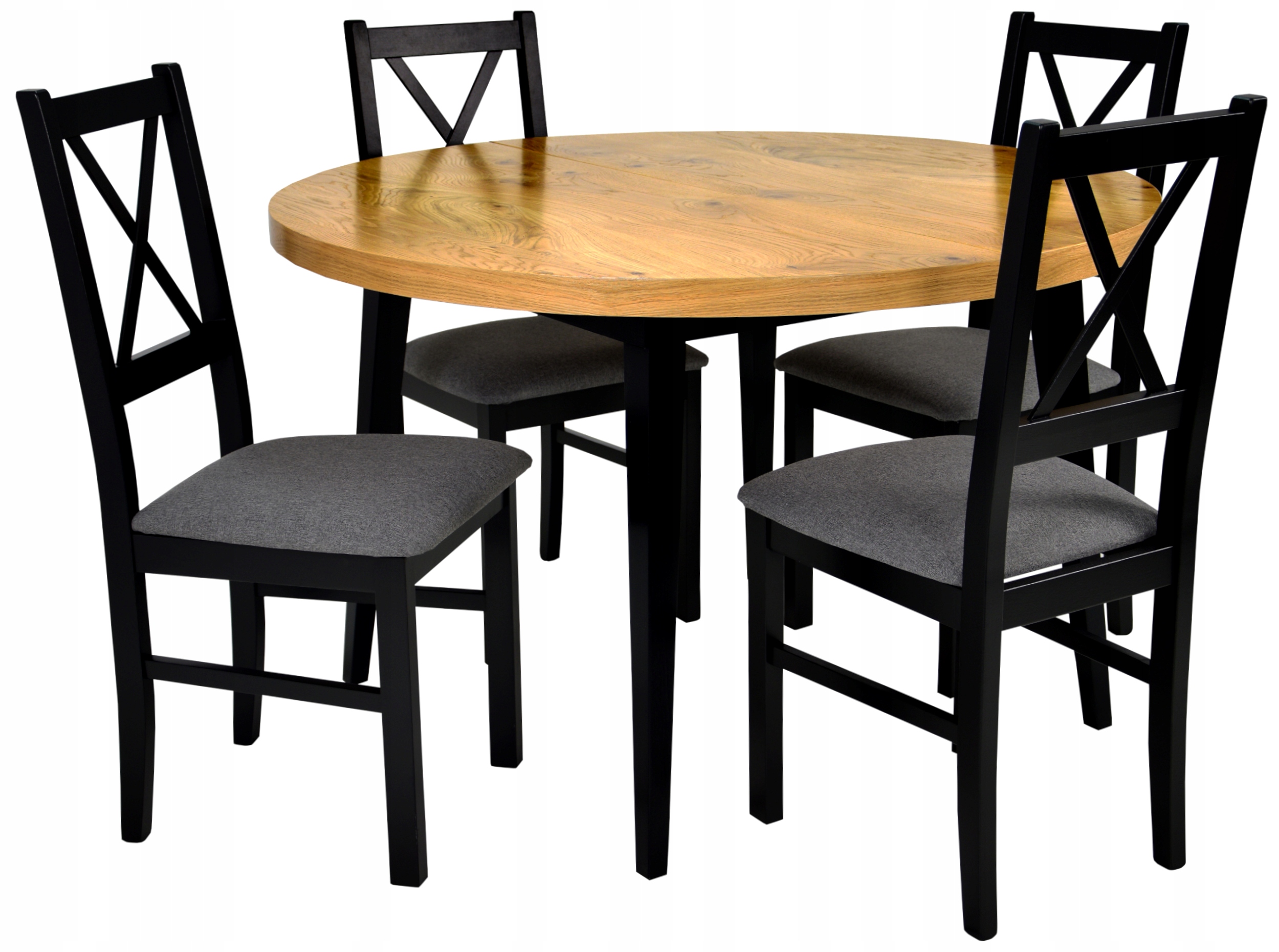 Priemyselný štýl, 4 stoličky a okrúhly stôl