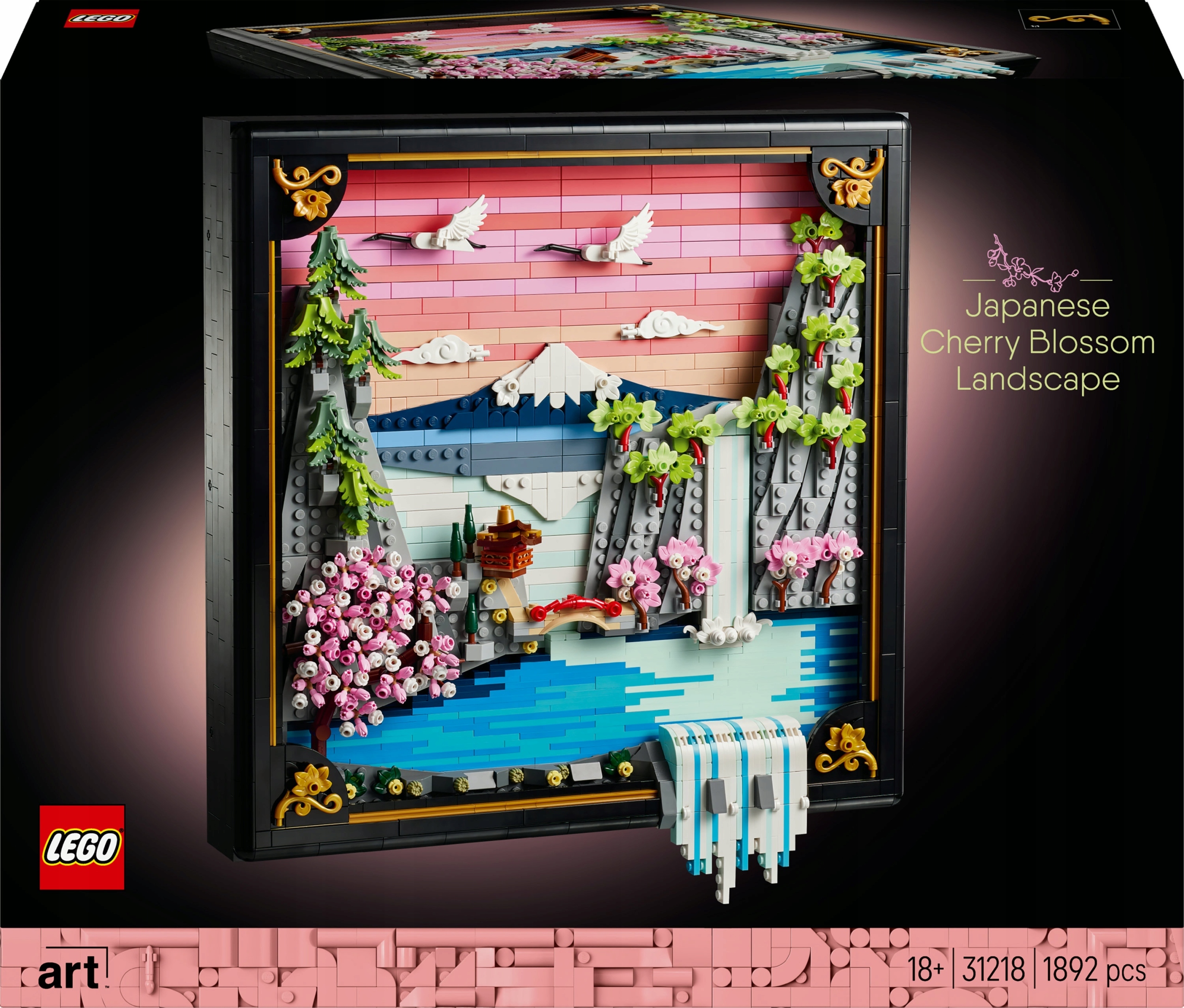 Lego Art Japoński krajobraz z kwitnącą wiśnią 31218