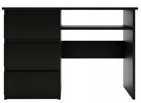 Biurko 110 cm czarne stylowe nowoczesne frezowane CS9 MDF