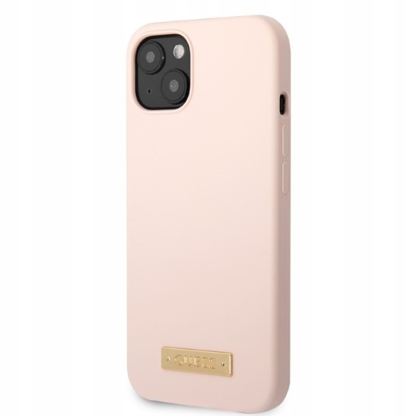 Guess Pokrowiec Hardcase Silicone Logo Plate Do Iphone 13 Mini 5,4 Do