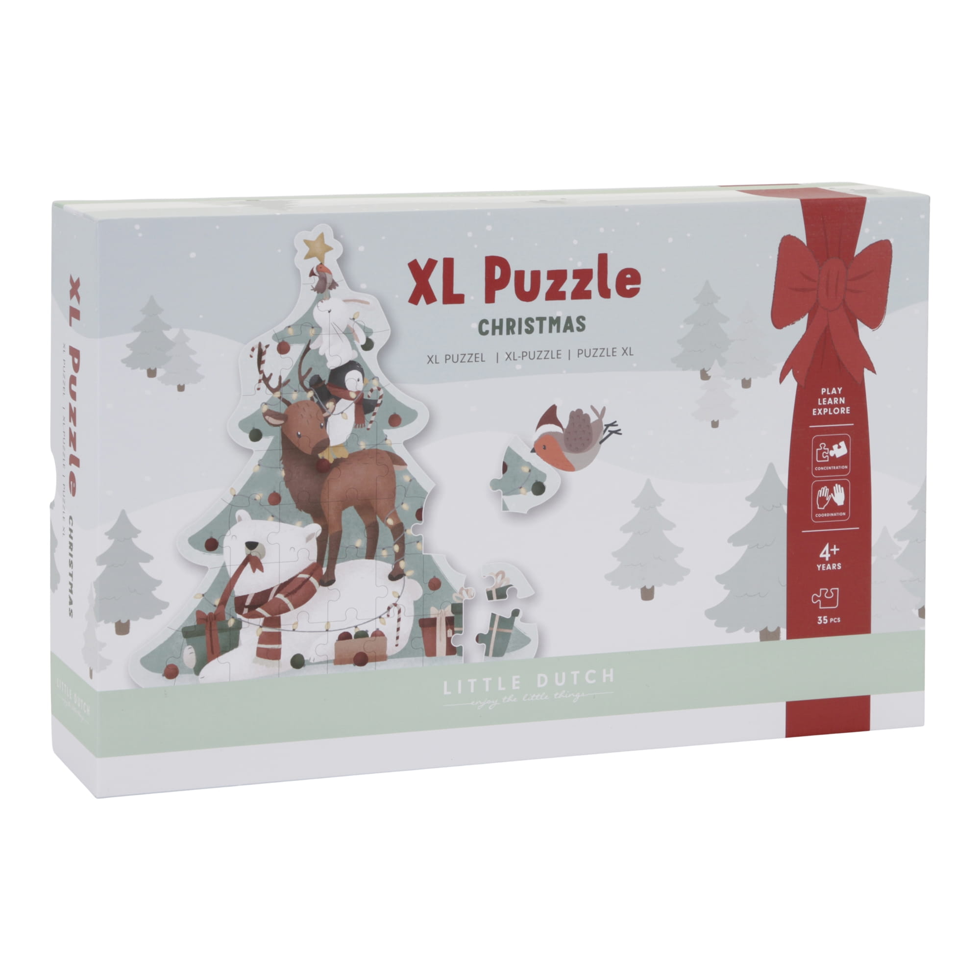 

Puzzle X-mas Świąteczne Choinka XL Little Dutch