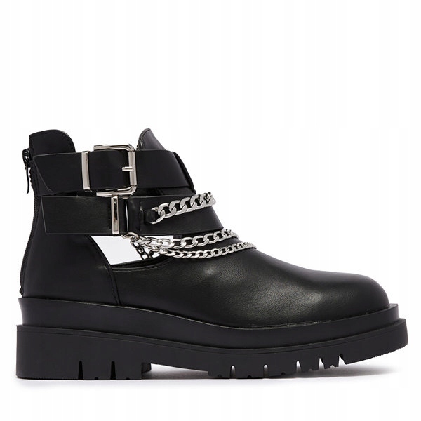 

Czarne Damskie Nieocieplane Buty Botki Setica 40