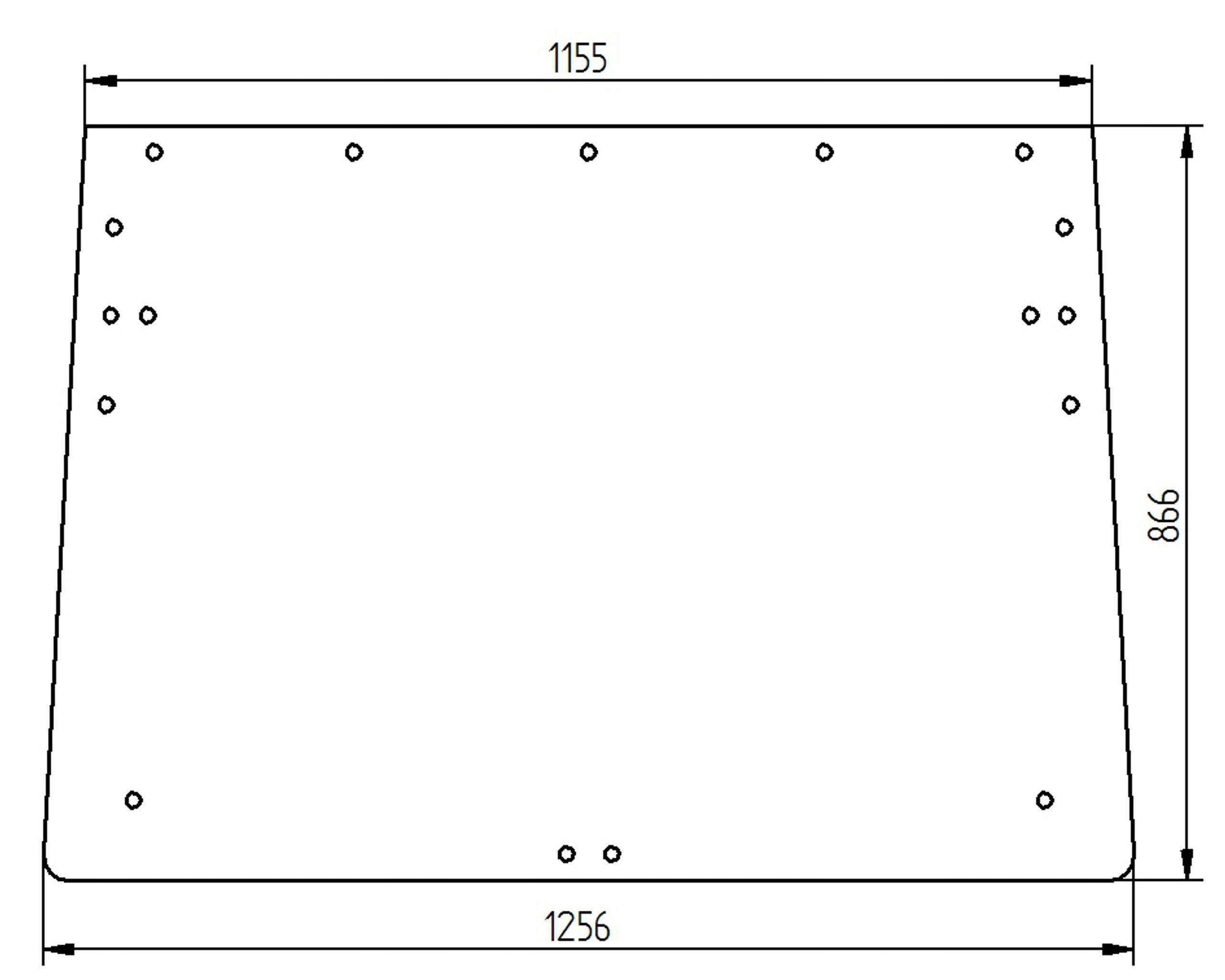 sklo Renault řady Ts, Tx, Tz, Tl zadní zelené