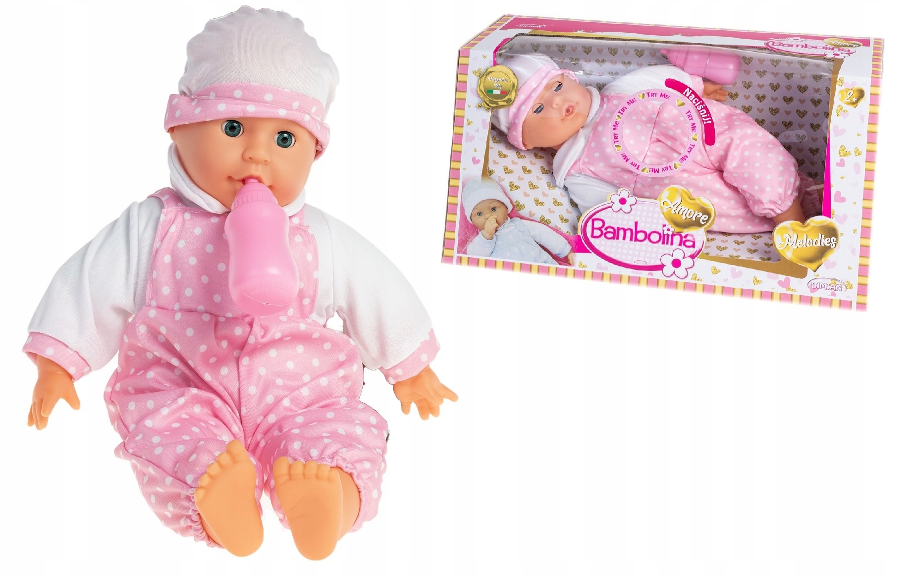 BD1822/4883 LALKA BOBAS BAMBOLINA AMORE Z DŹWIĘKIEM LALA