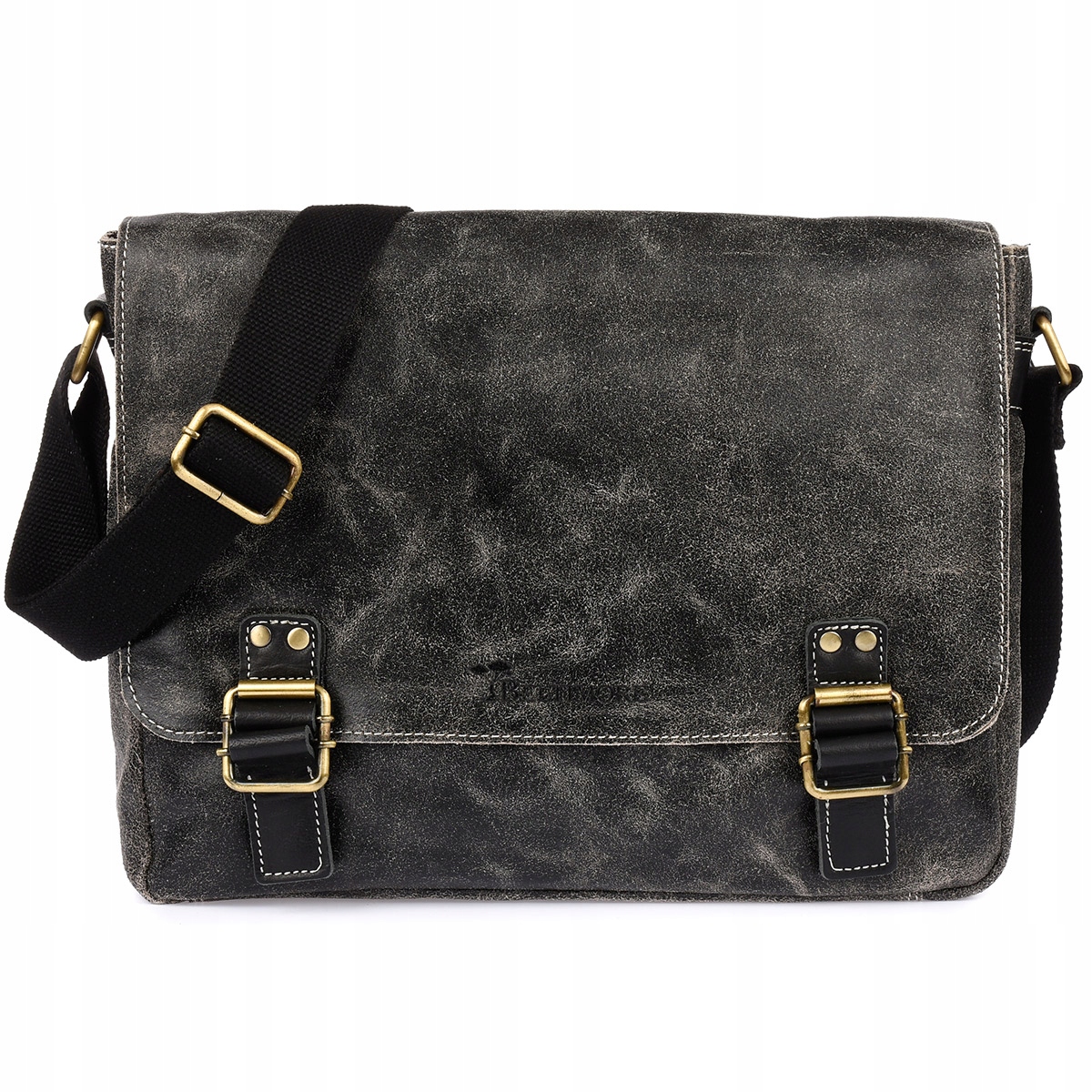 Pánská kožená taška přes rameno velká A4 černá pro vintage práci Beltimore