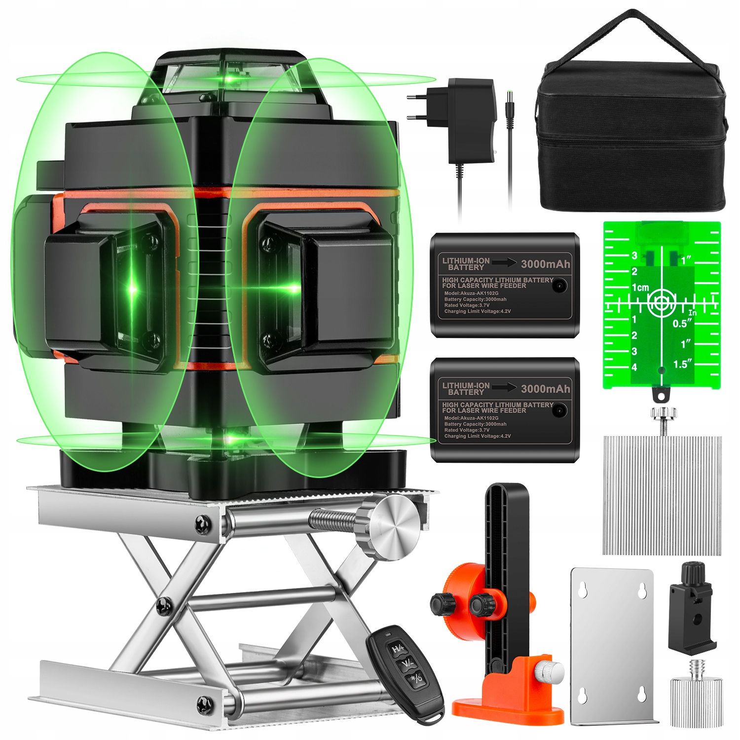 LASER KRZYŻOWY ETiME Poziomica 4D 16Linii + Zestaw Akcesoriów GRATIS