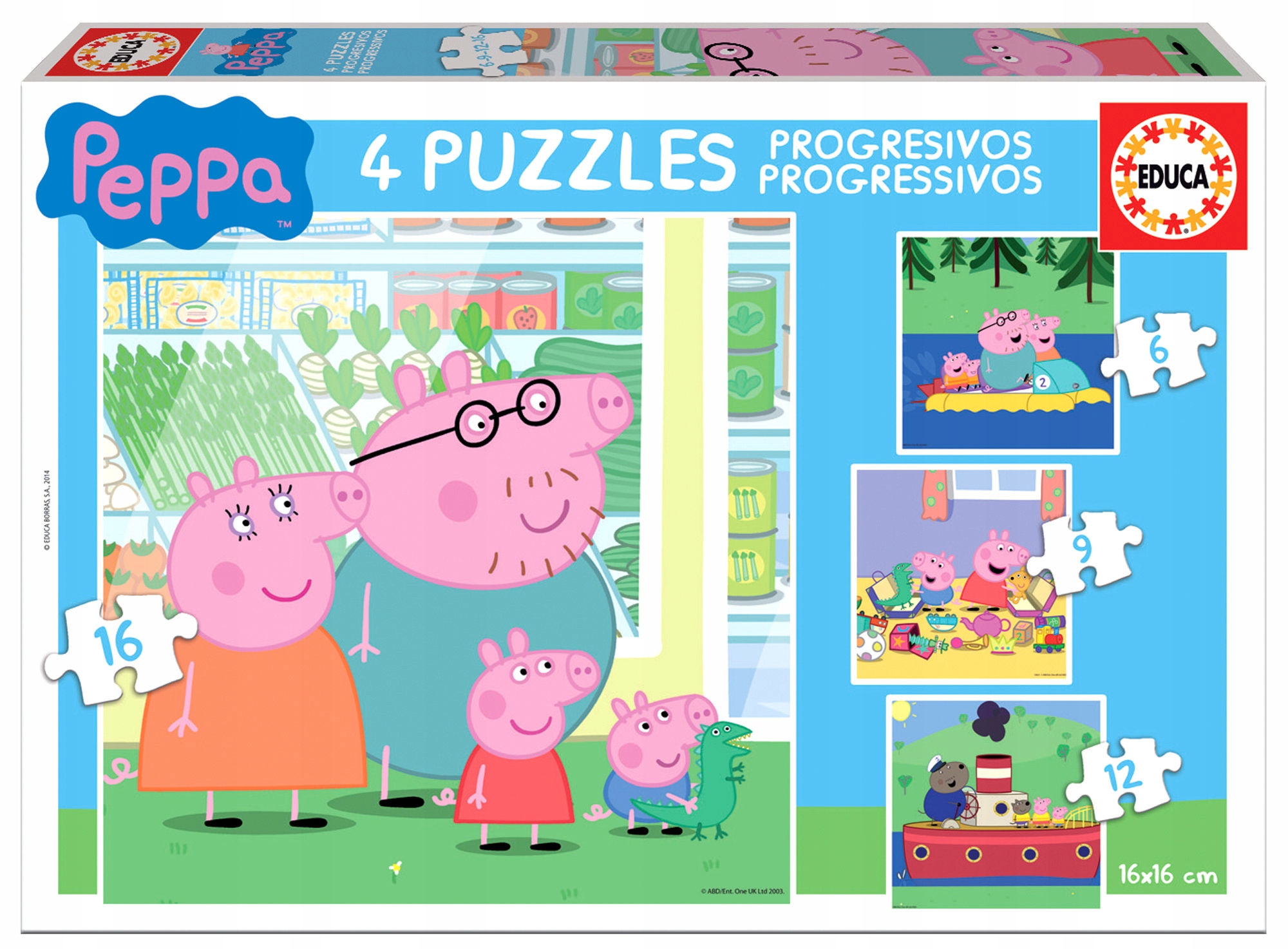 

Educa Puzzle 6 9 12 16 el Świnka Peppa
