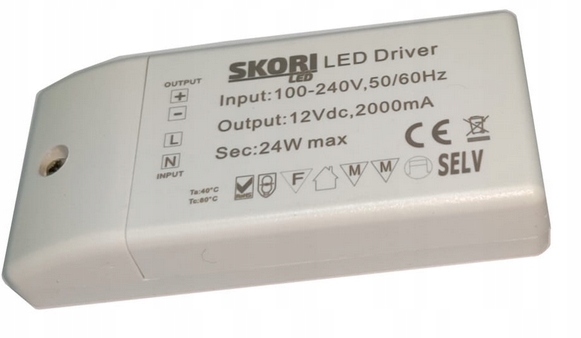 

Zasilacz Led MPS-24-12 2A 24W 12V DC mini