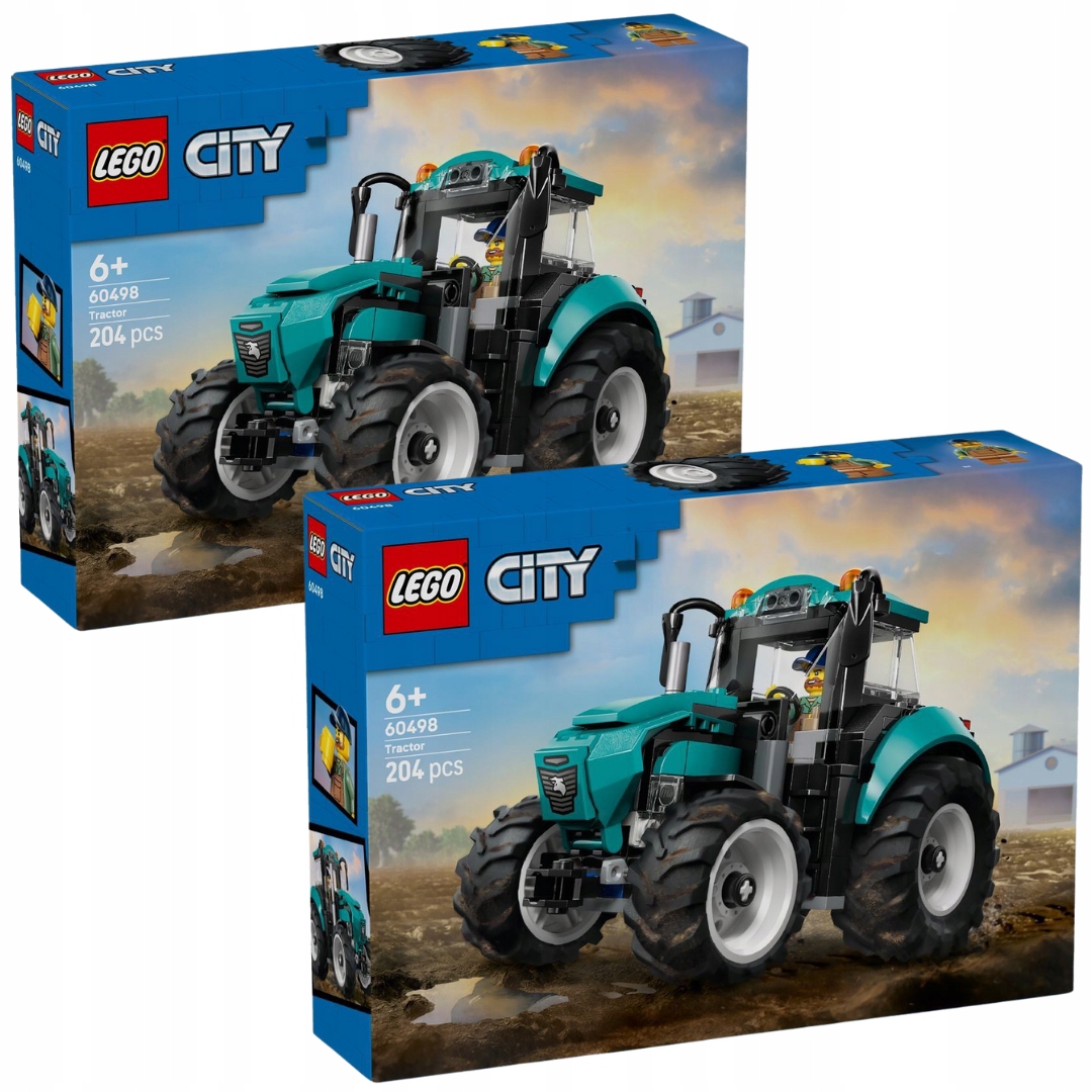 2x Lego City Traktor Ciągnik Rolniczy z Klocków do Zabawy 60498