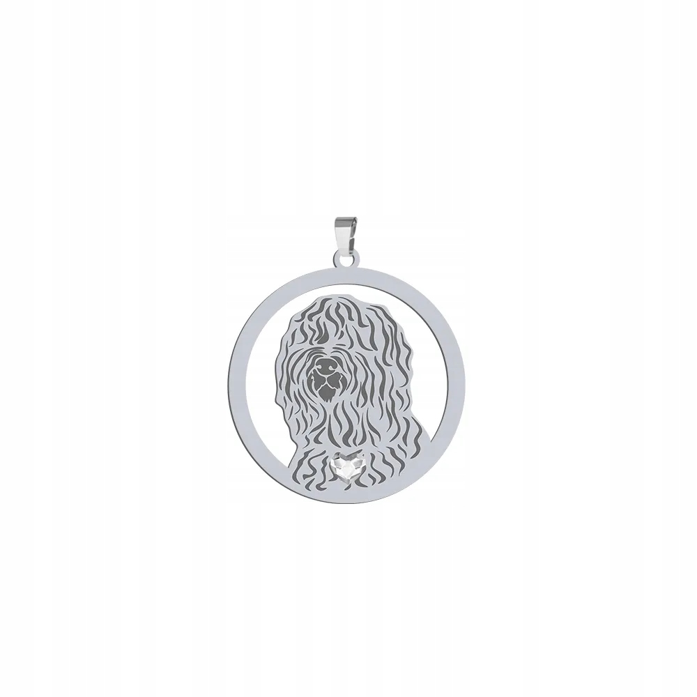 Stříbrný přívěsek s Barbetem Francouzský vodní pes 925 Dárek Gravírování