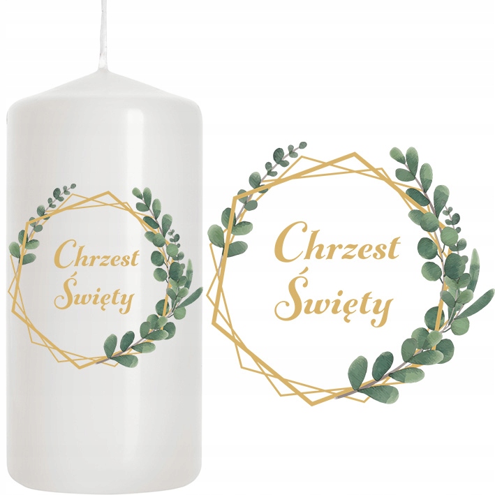 

Świeca Świeczka Chrzicny na Stół Chrzest 10cm