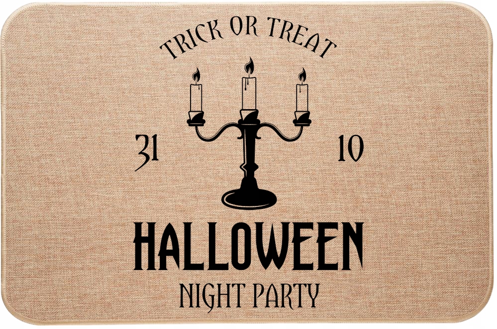 Vstupní Rohožka Z Lnu Halloween Bonbónek nebo Psikuj Trick or Treat