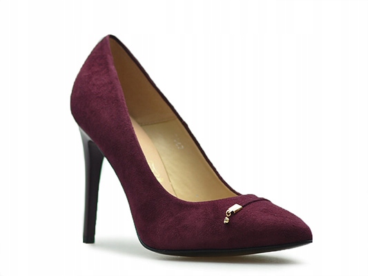 Boty Sala 7067/806 Bordové Červené Semiš s ozdobou 39