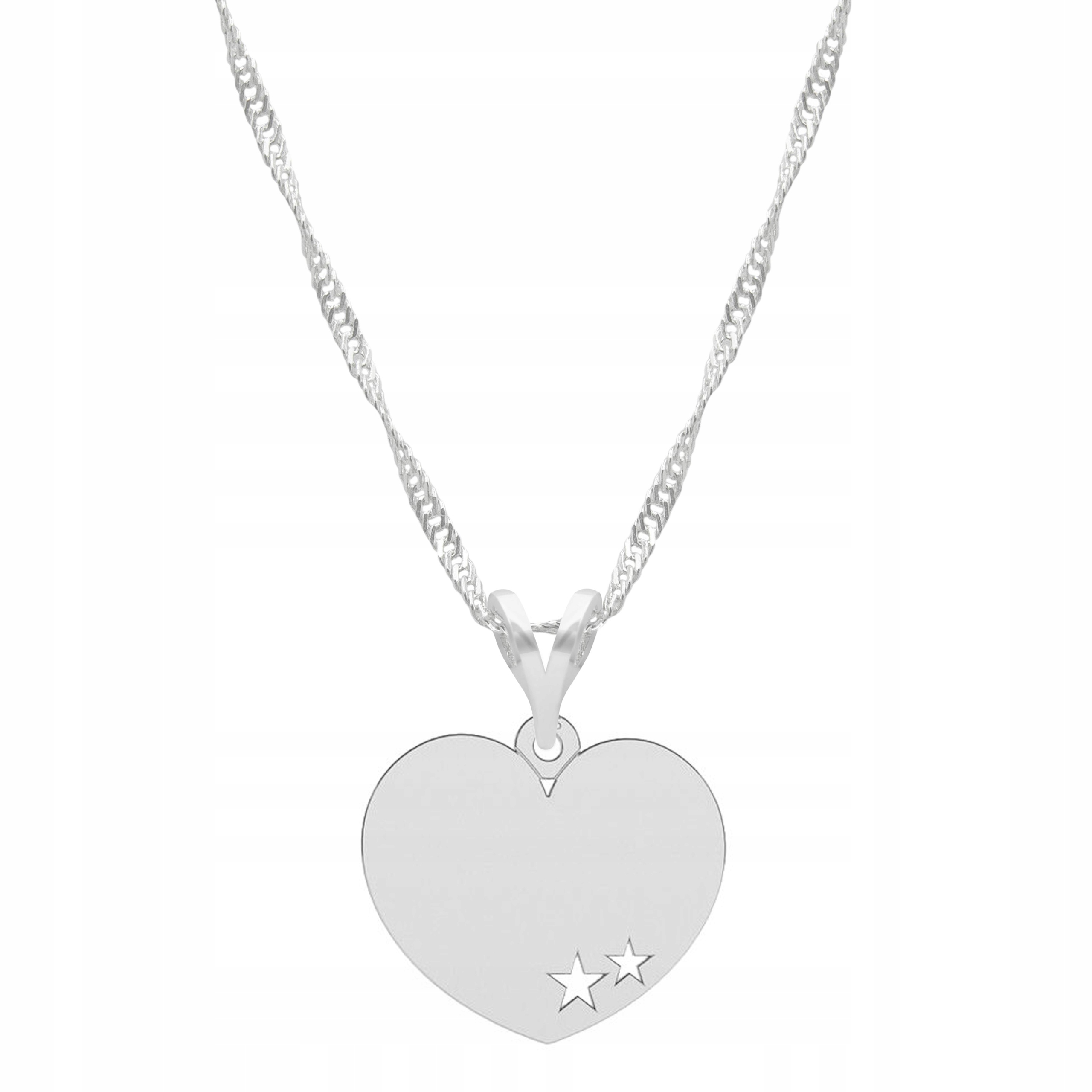 Stříbrný řetízek náhrdelník ryzost 925 Srdce Heart