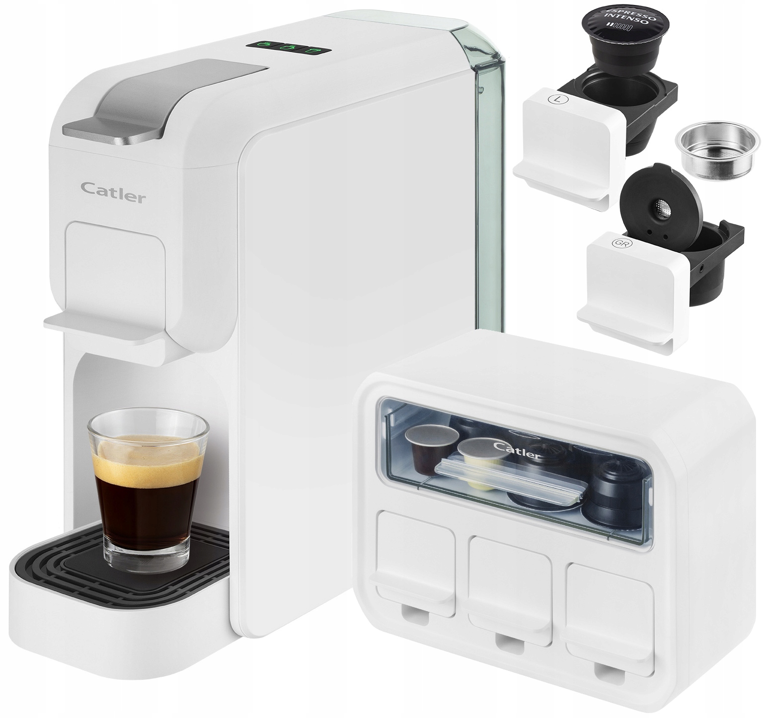 Ekspres Do Kawy Na Kapsułki Uniwersalny Catler 720 W 800 ML 15 Bar Szuflada