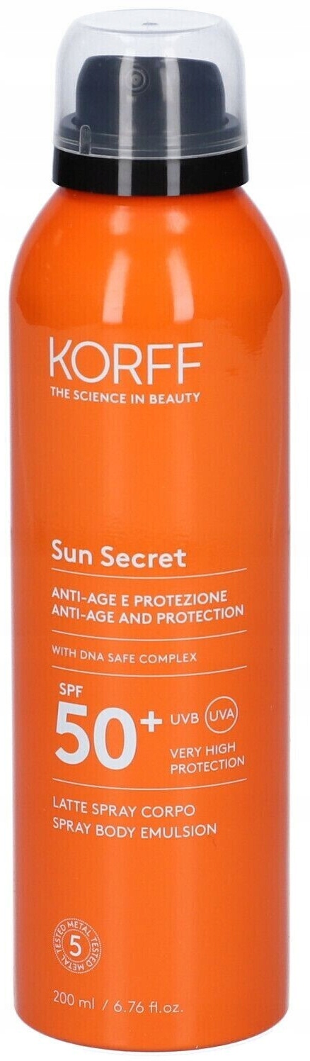 Korff Sun Secret Mléko ve ve spreji na tělo SPF50+ 200 ml