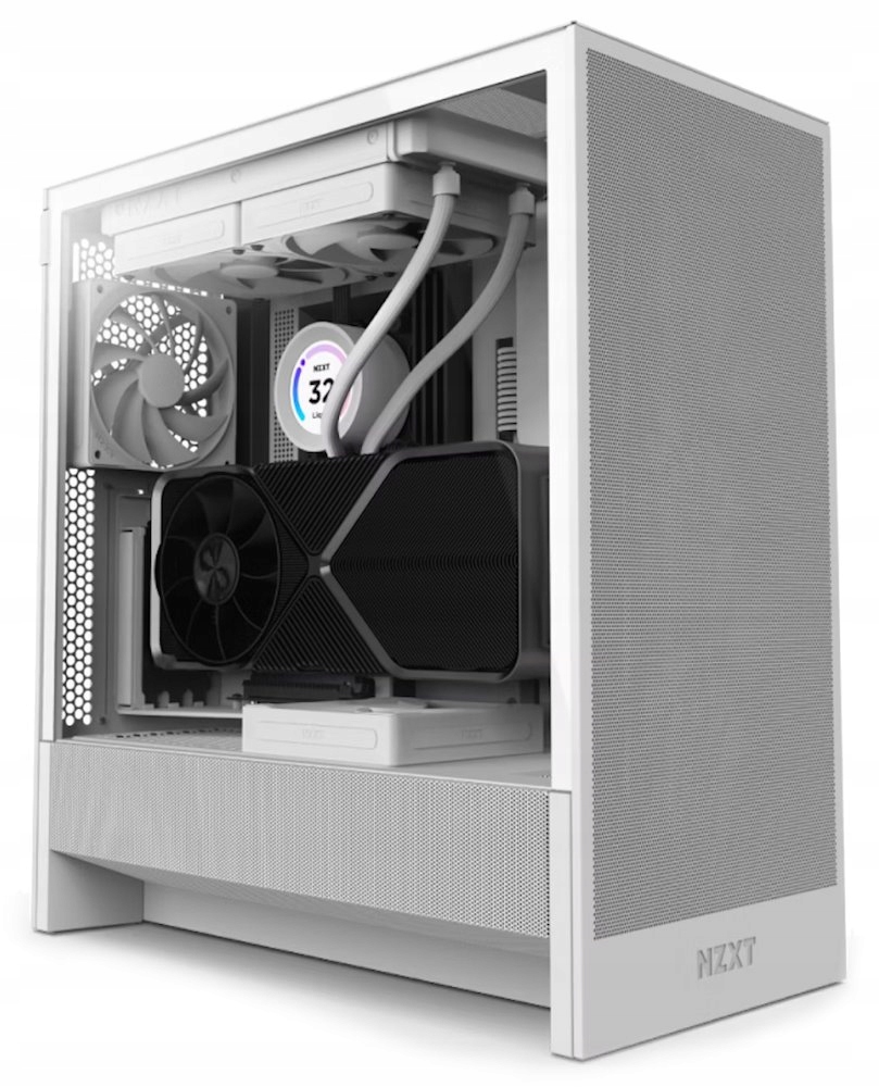 Nzxt skříň H5 Flow edition 2x120 mm fan Usb 3.0 Usb-c 3.1 průhledná