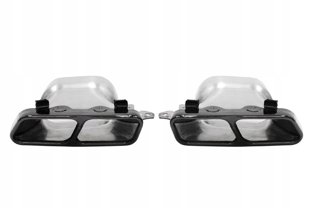 Koncovka tlmiča 210x80 mm vstup 140x85 mm Mercedes A45 S600 Black Sada