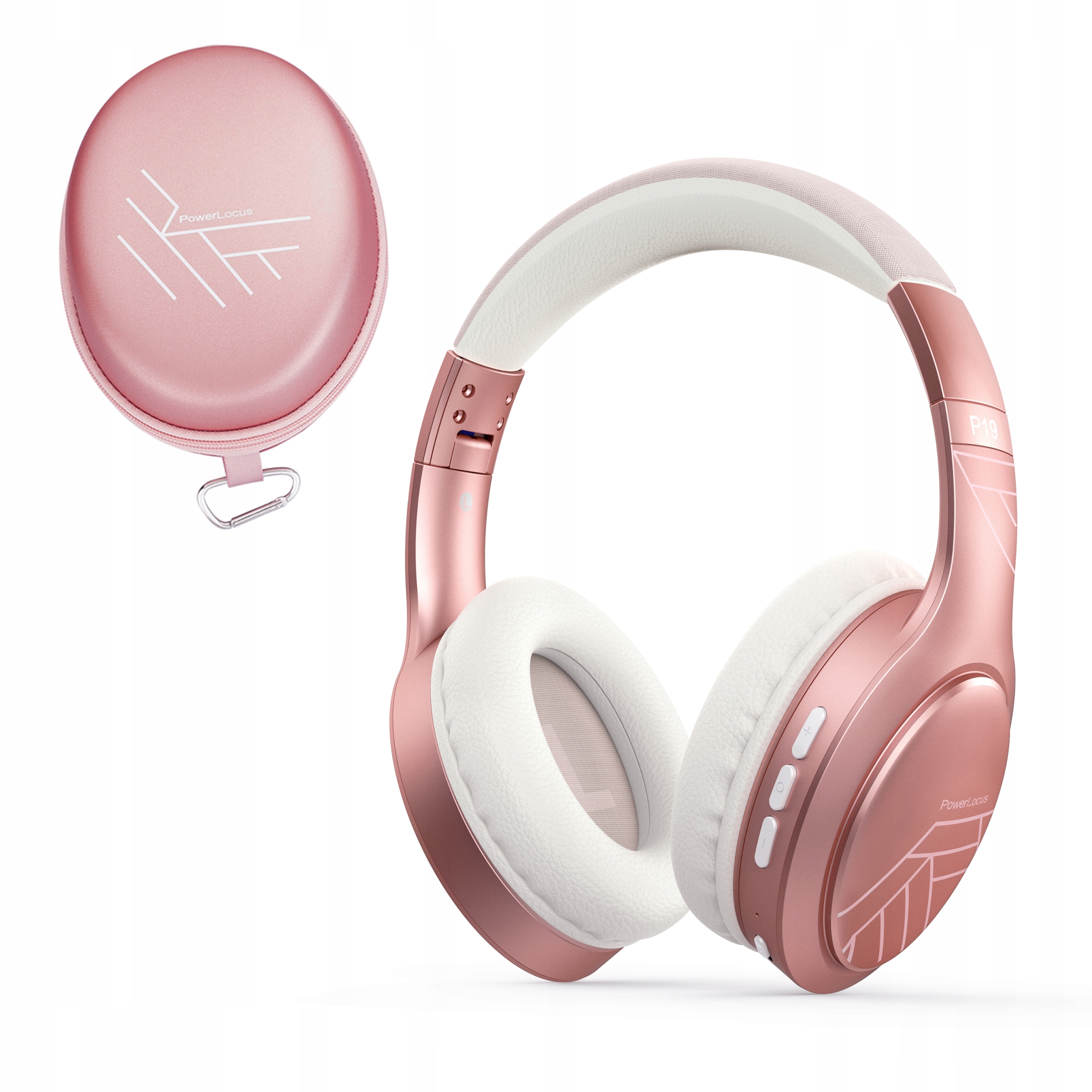 PowerLocus Sluchátka Bluetooth P19 4 režimy Eq 60 hodin skládací s pouzdro