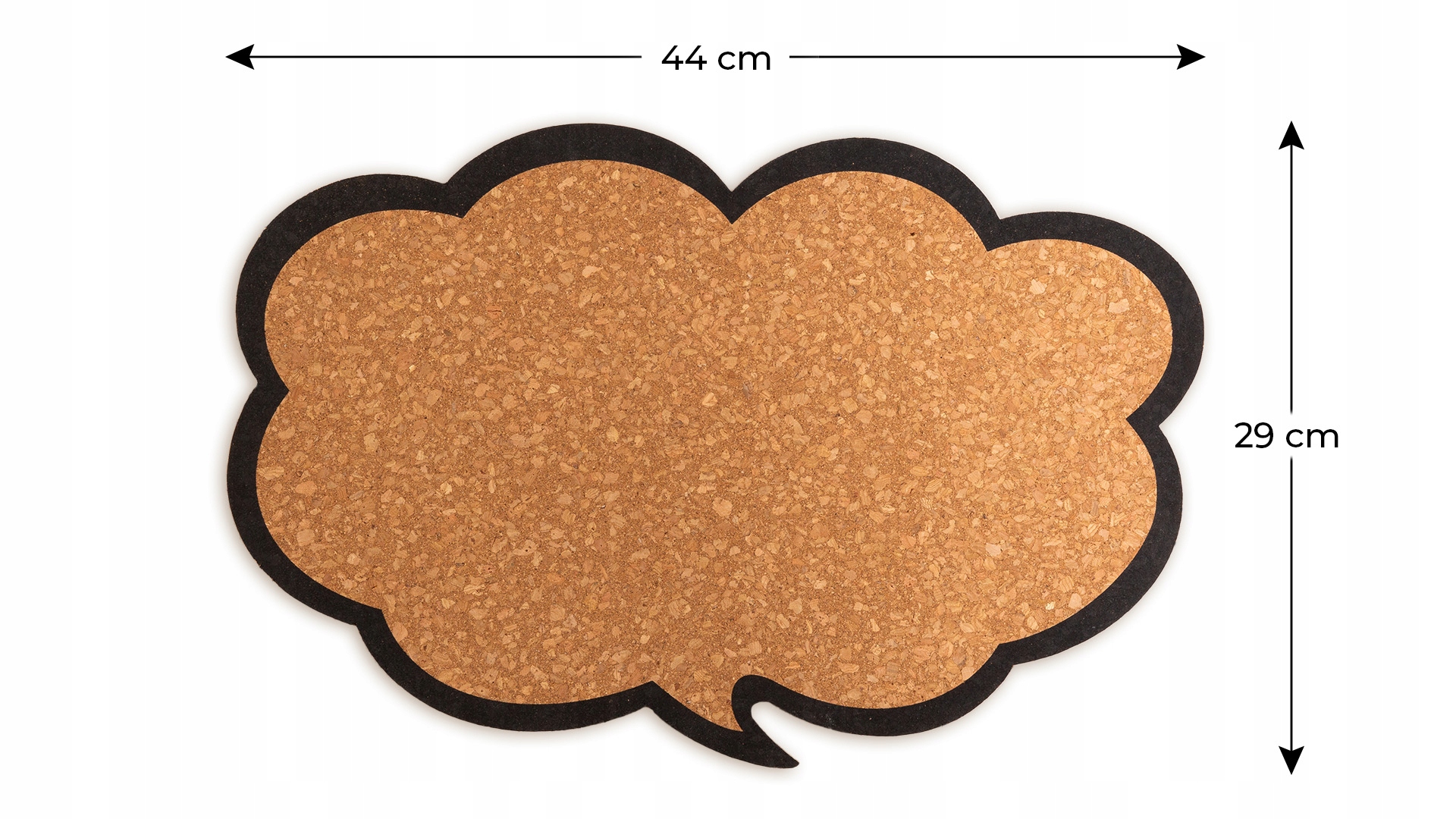 Tablica korkowa CHMURA 44x29 cm + GRATIS Szerokość produktu 44 cm