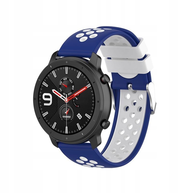 

Pasek Silikonowy do smartwatcha szer 22mm nieb+bia