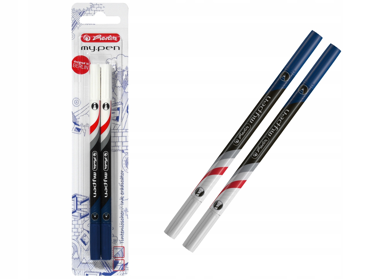 

2X Zmazywacz Korektor 2W1 Herlitz My.pen Do Pióra