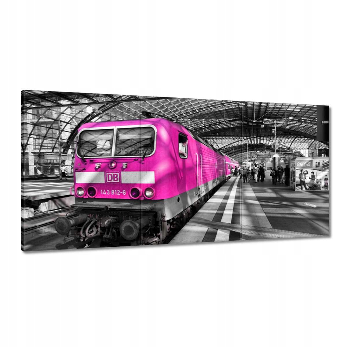 Obrazy 180x90 Ružový vlak Lokomotíva