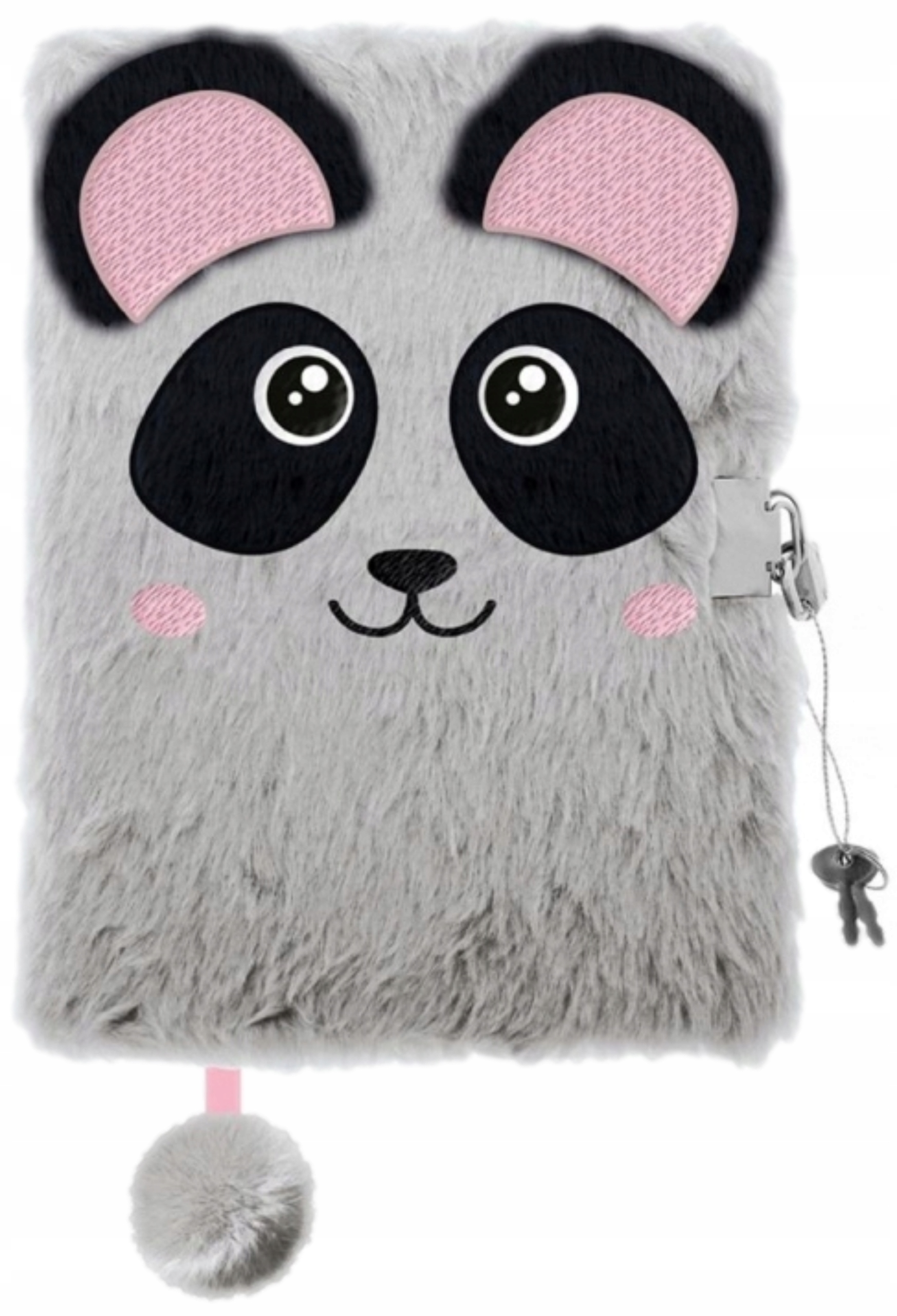 

Pamiętnik Włochacz notes z kłódką Panda