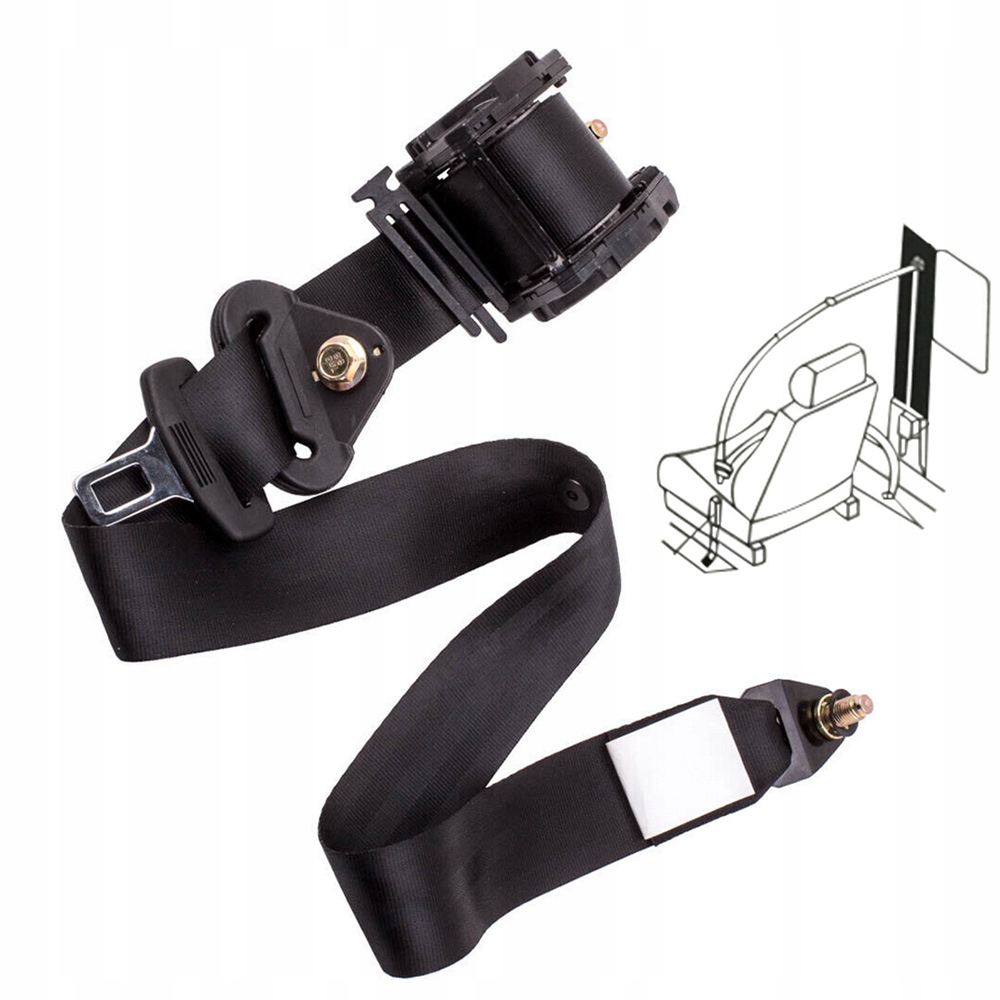 Univerzální 3-pt nastavitelný samonavíjecí bezpečnostní pás do auta