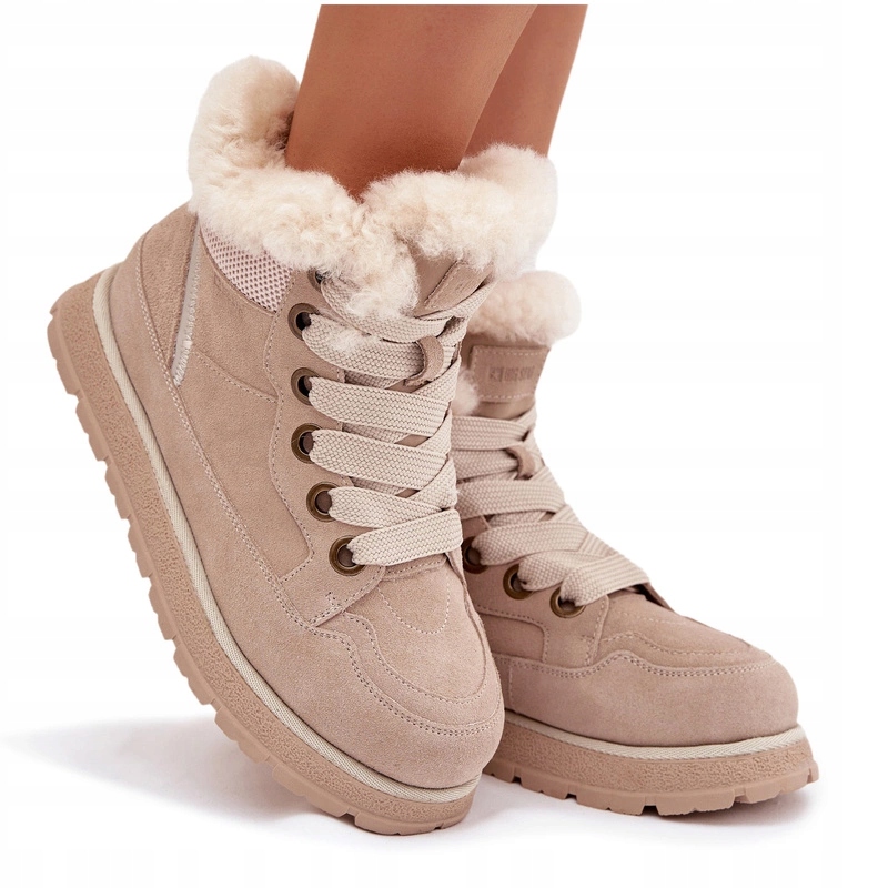 Semišové Sněhule S Kožíškem Big Star SS274371 Béžové 36