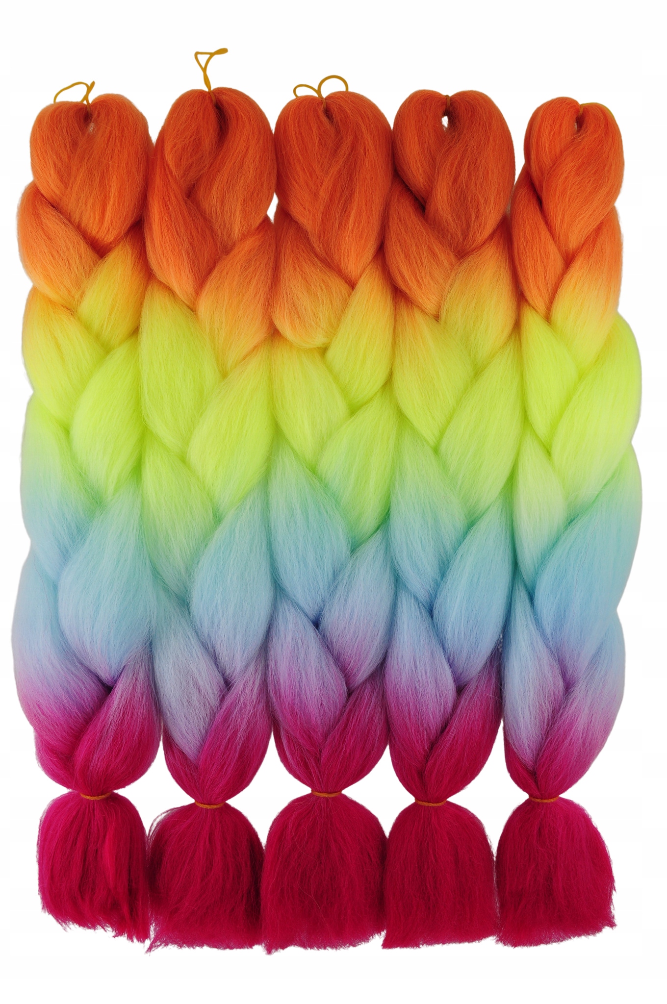 WŁOSY SYNTETYCZNE KOLOROWE WARKOCZYKI OMBRE 4-07 Marka Smart Colours