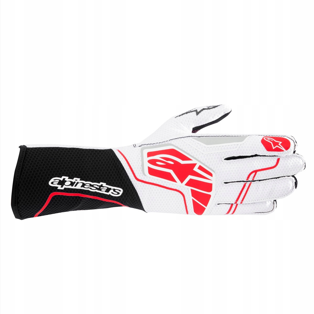 Rukavice Alpinestars TECH-1 Kx v4 Fia 8877-2022 bielo-červené XL