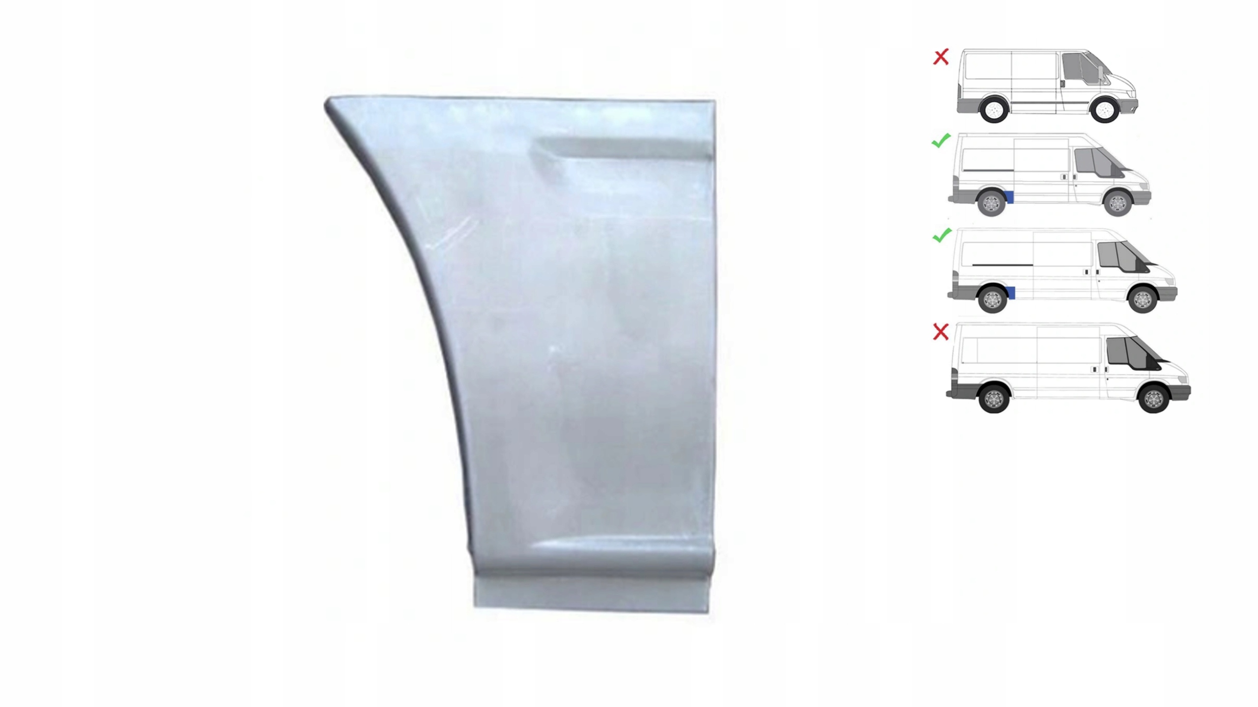 PRÓG REPERATURKA BŁOTNIKA TYŁ FORD TRANSIT 00- P