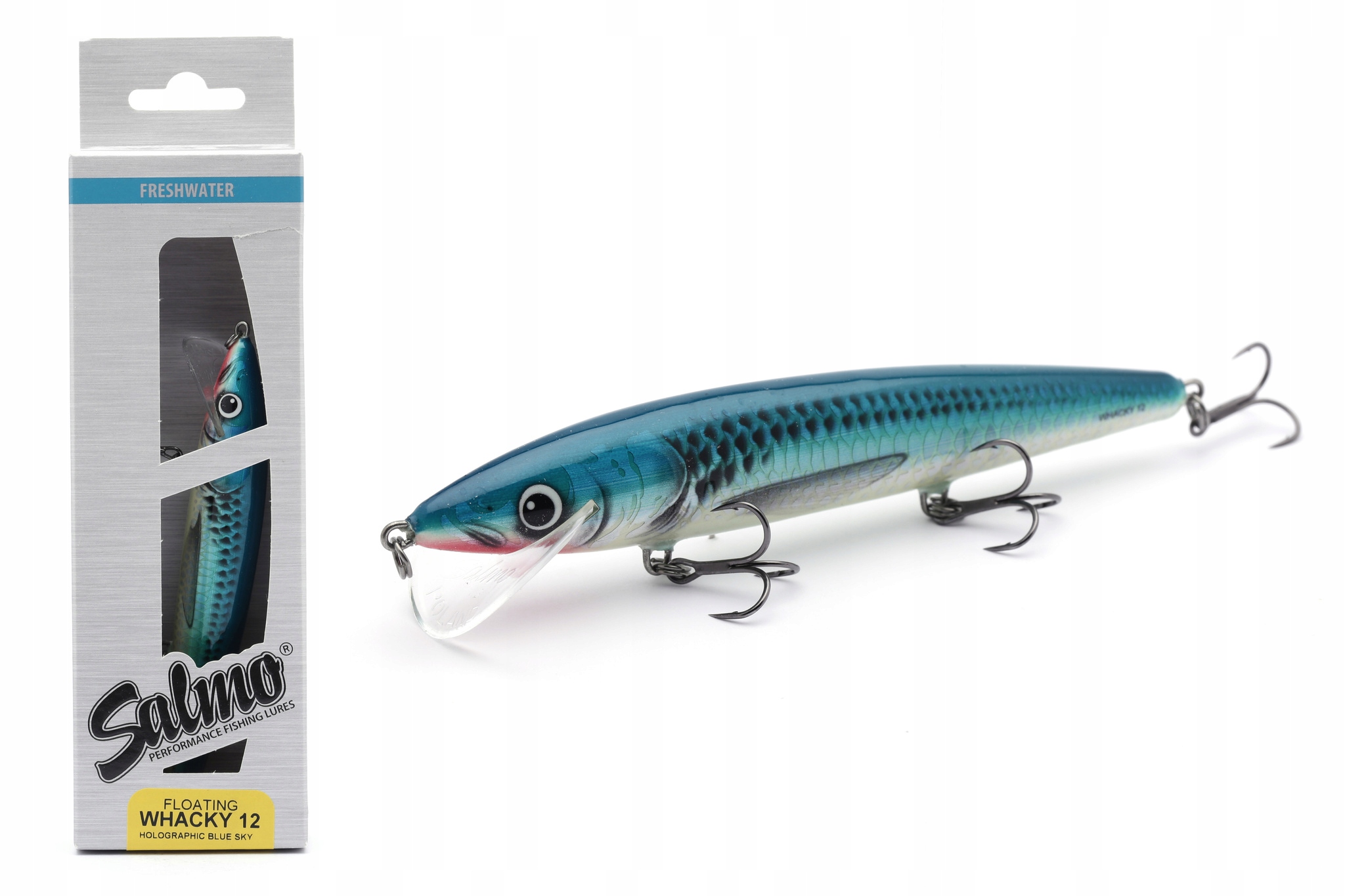 Wobler Salmo Whacky Floating 12cm Holographic Blue Sky