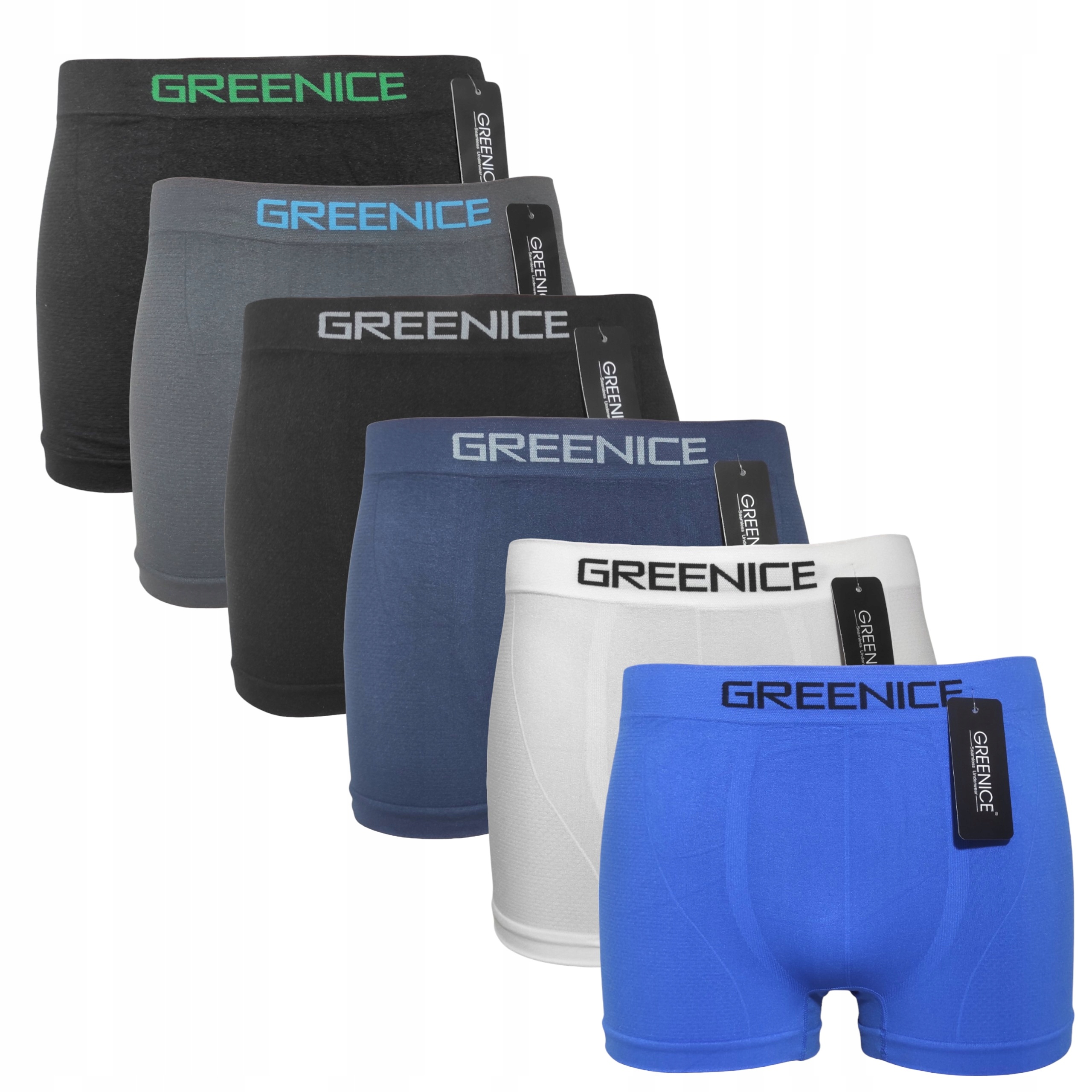 6x Bokserki męskie Klasyczne bokserki bezszwowe Elastyczne XL/XXL