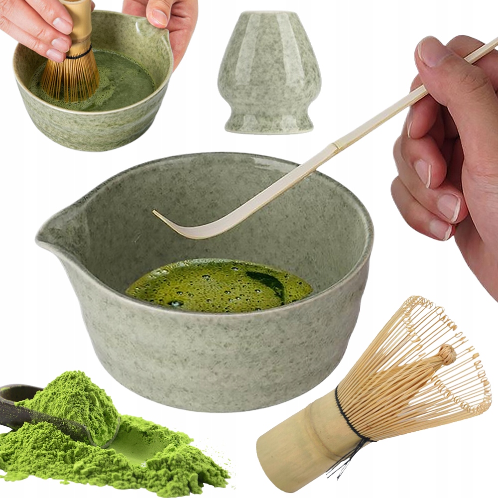 Levně 4 Ks Sada Nástrojů Pro Matchu, Keramický Bambus, Snadno Se Čistí