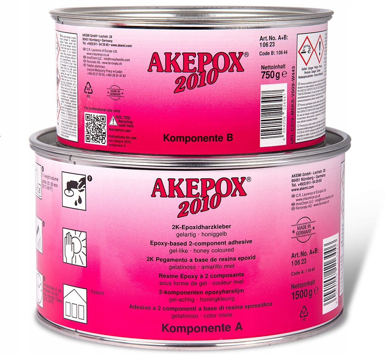 Akemi Akepox 2010 2,25 kg Lepidlo Na Kámen Epoxidová Pryskyřice Na Granit