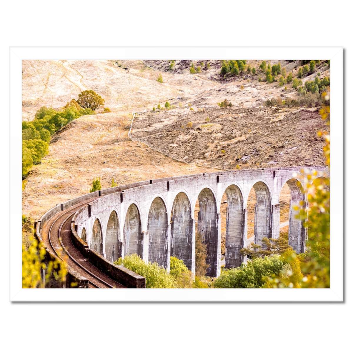 Plakáty v rámu 40x30 Železniční vlaky Koleje