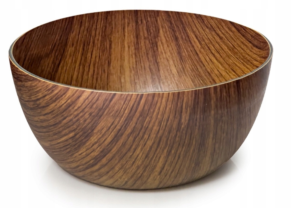 

Salaterka Miska Okrągła Plastikowa Drewno 16 CM