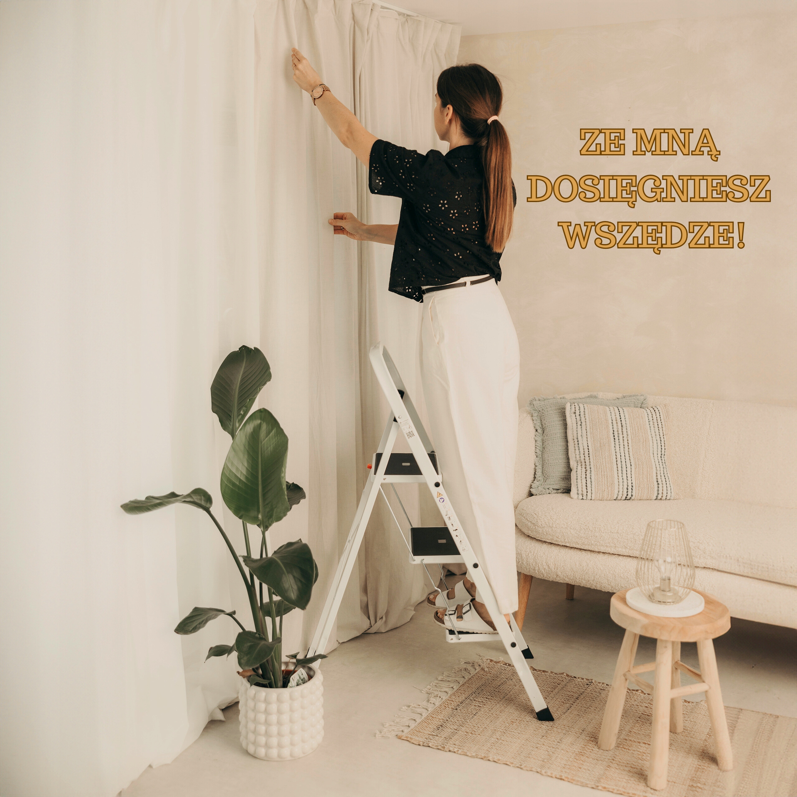 ePlatinum DRABINA DRABINKA 3 STOPNIOWA SCHODY DOMOWA STALOWA SKŁADANA 150kg Informacje dodatkowe jednostronna możliwość rozstawiania