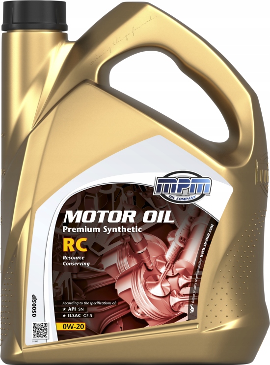 5L Mpm Rc Motorový Olej 0v20 Api Sn Ilsac GF-5