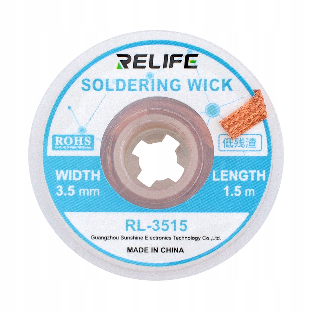 

Plecionka Taśma Rozlutowująca 3,5mm Relife RL-3515