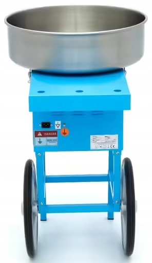 Maszyna do Waty Cukrowej 52 cm na Wózku Niebieska Gastro Maxima 09506003