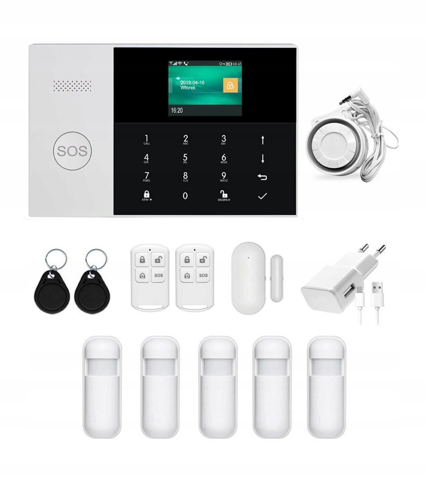 Bezdrôtový alarm gsm HXA005 R5 WiFi Poľský