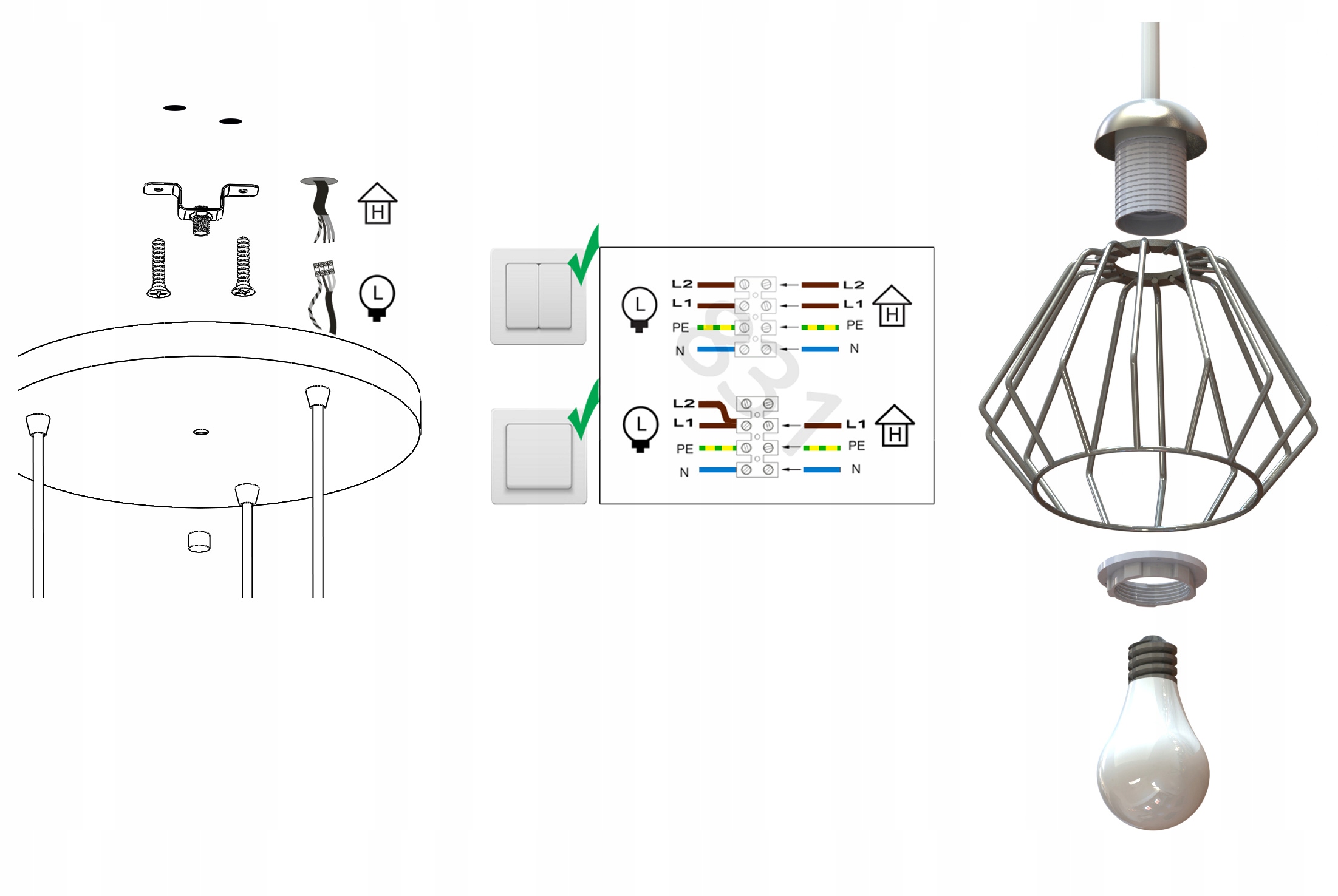 LAMPA WISZĄCA SUFITOWA ŻYRANDOL BRYLANT LED 724-E3 Długość/wysokość 70 cm
