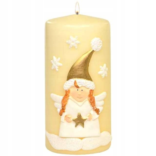 

Świeca ecru Winter Angel aniołek Śnieżki L