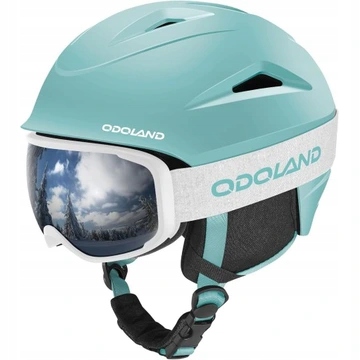 Lyžařská přilba Odoland SP0790 Turquoise S 54-56 cm Brýle