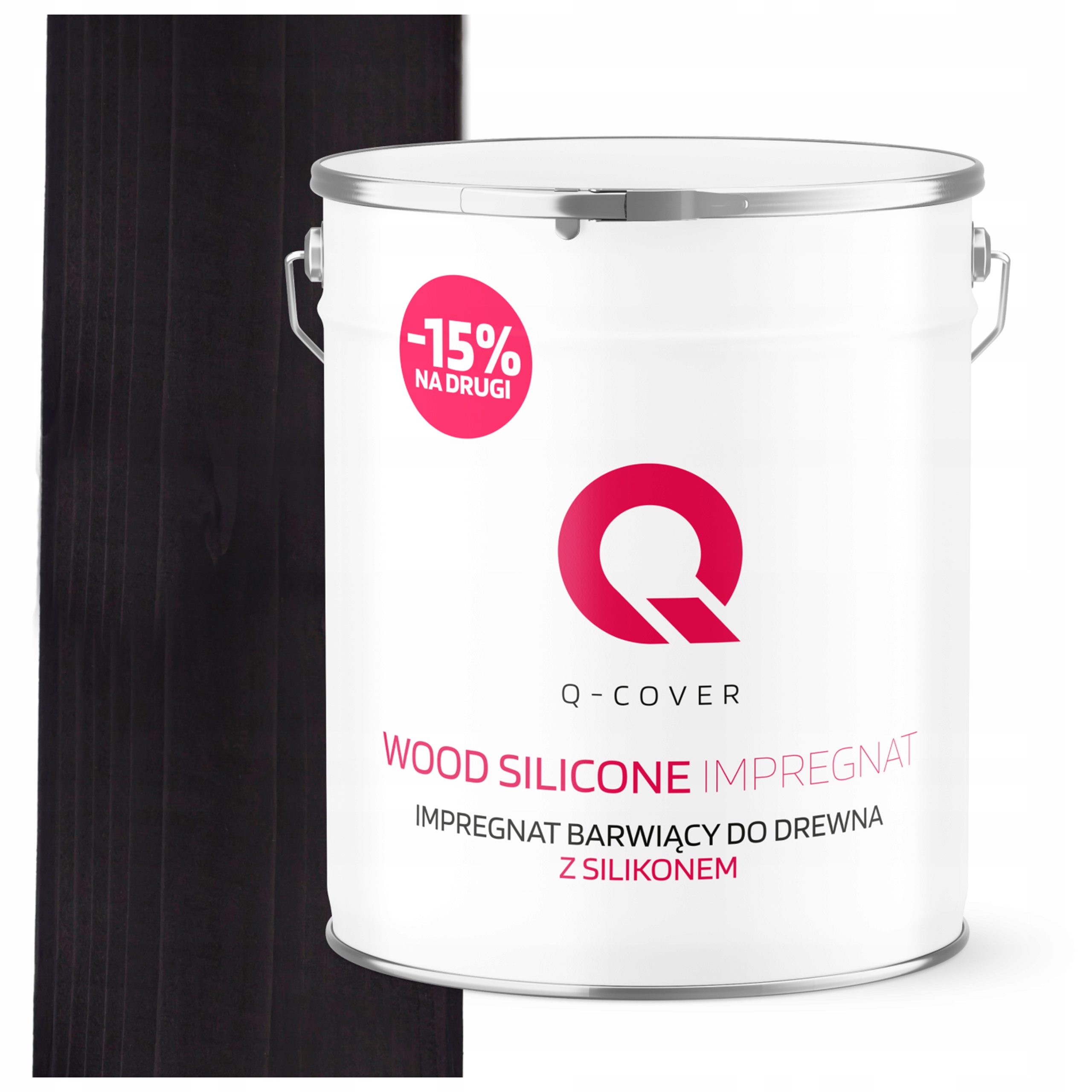 Impregnat Do Drewna Lazura Barwiący Ochronny Z Silikonem Tarasu Czarny 5L