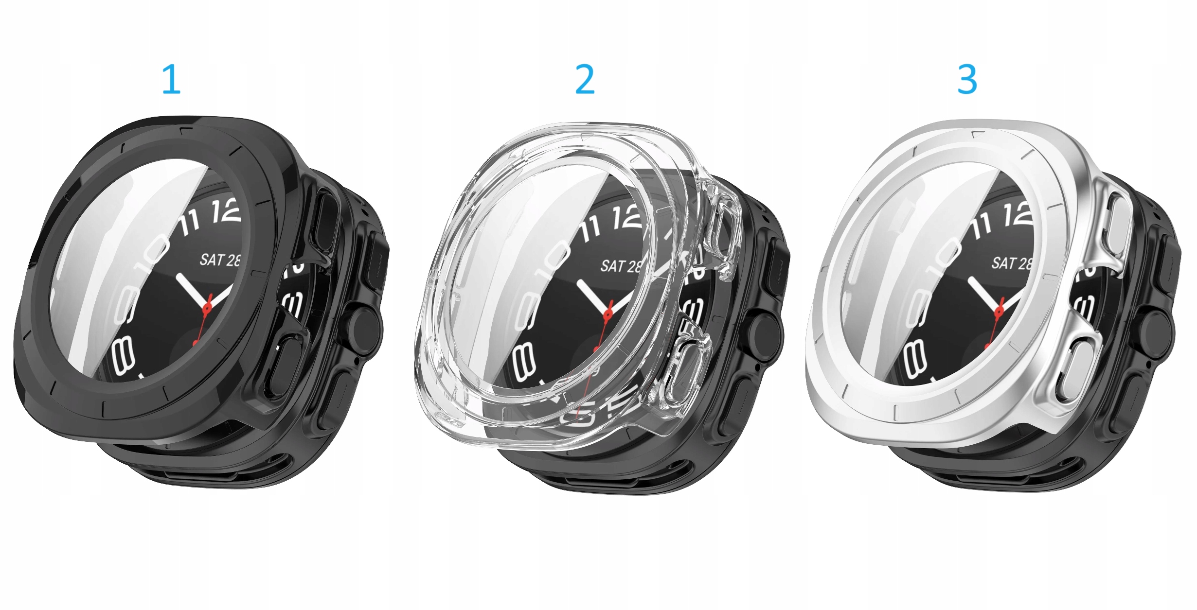 Etui z Wbudowanym Szkłem do Samsung Galaxy Watch Ultra LTE 47mm Materiał tworzywo sztuczne