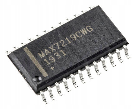 MAX7219CWG: драйвер матрицы 8x8=64XLED, SMD-24
